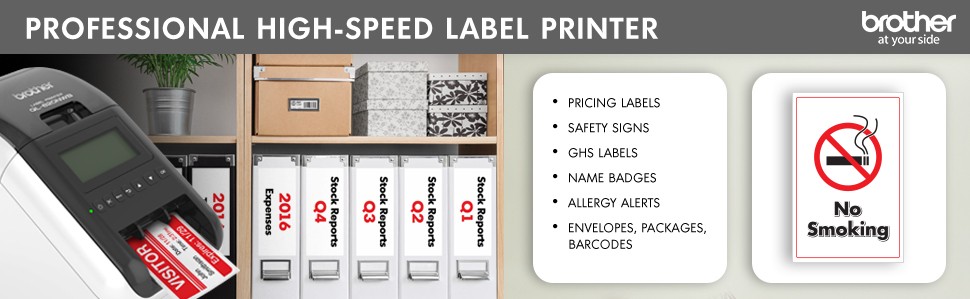 Brother QL820NWB Professional Ultra Flexible Label Printer with Multiple  Connectivity Options