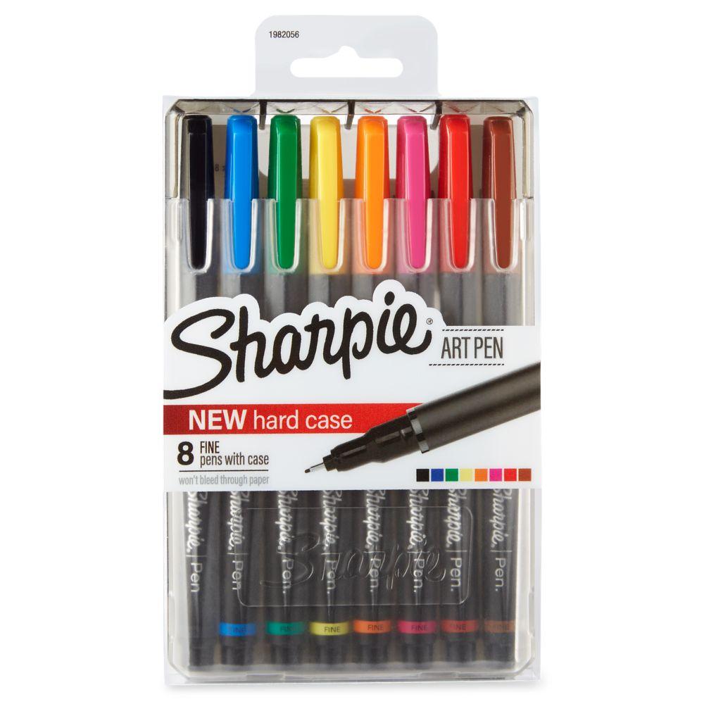  Sharpie Art Pens, Fine Point, 8 Colors 