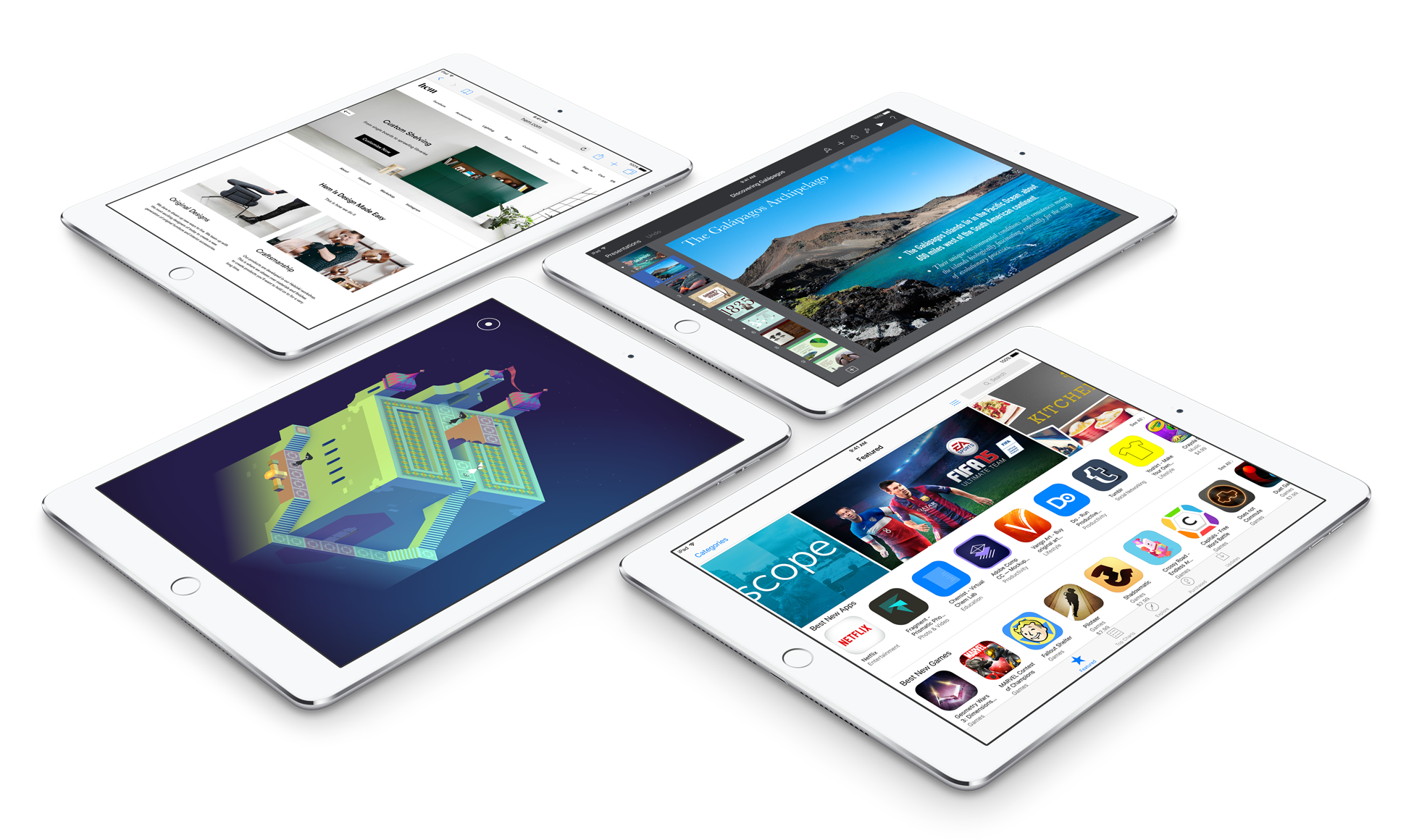 Apps designed for iPad.
And everything you want to do with it
