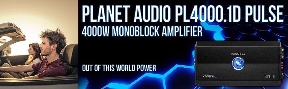 Planet Audio Pulse PL4000.1D Car Amplifier 3000 W RMS Beach Audio