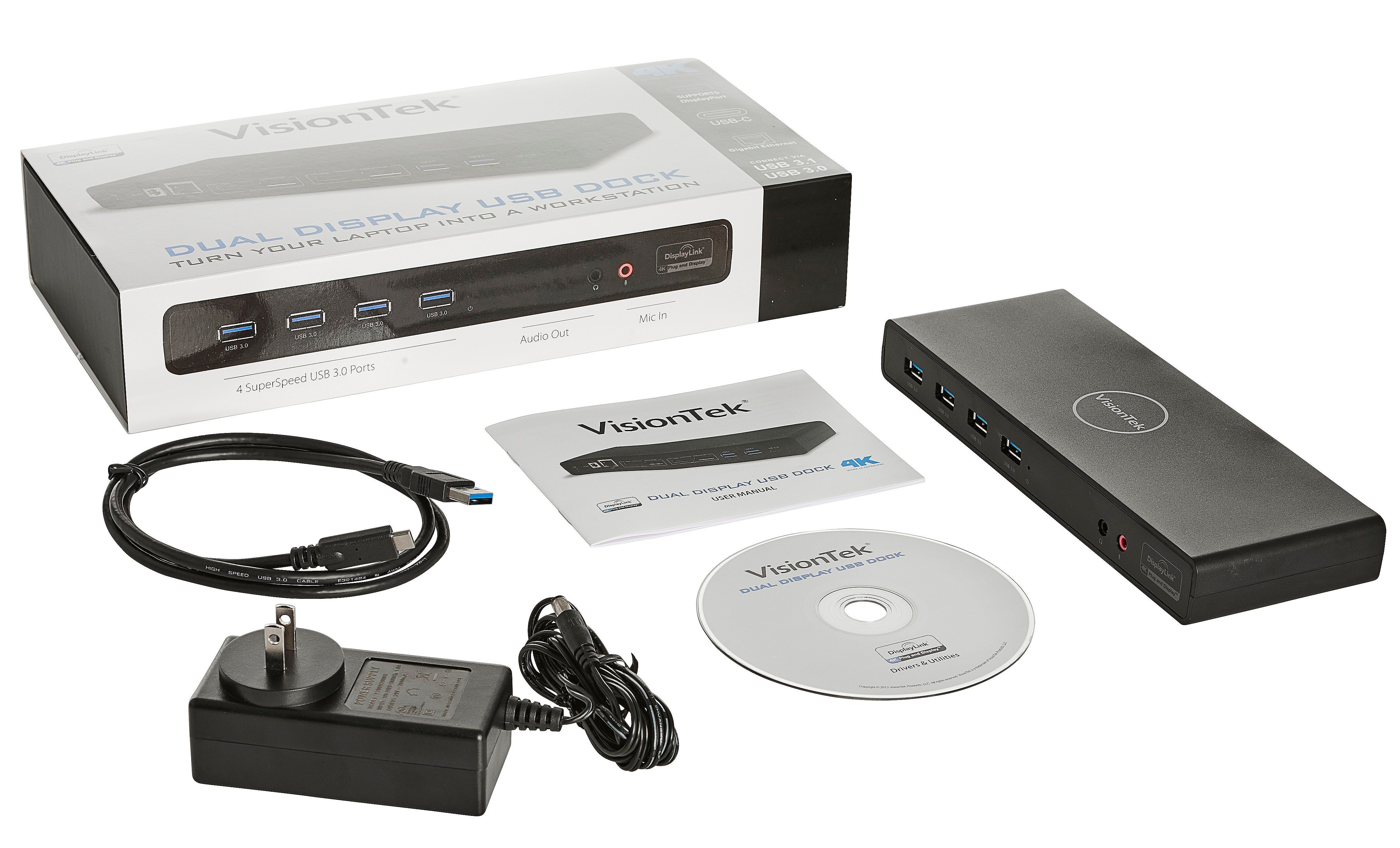 PROVANTAGE: VisionTek 901005 Universal Dual 4K USB Dock