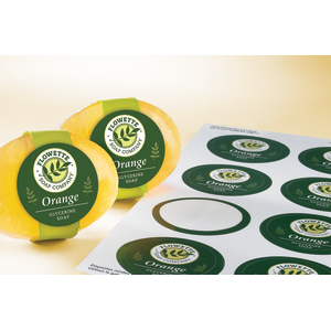 <b>Print to the Edge
</b></br>
Showcase your logo with bright colors and sharp text all the way to the label's edge.