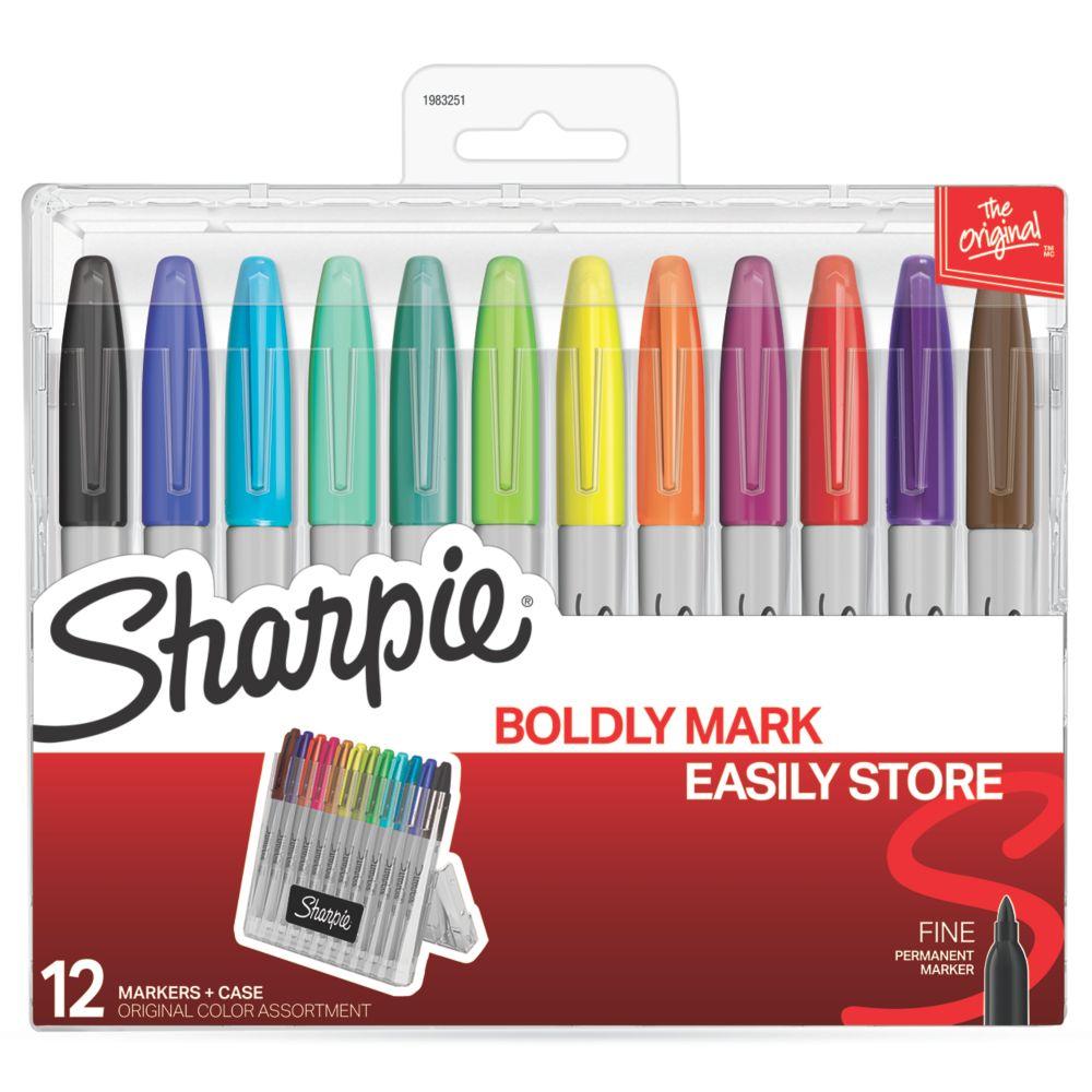  Sharpie Fine Point Permanent Markers with Hard Case 