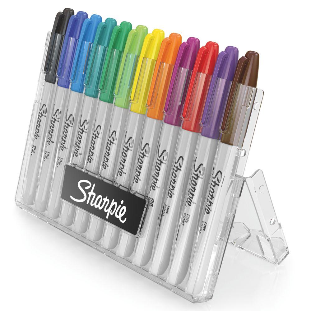 <b>   Stand Up Hard Case       </b></br>  Sturdy stand up hard case folds into an easel for fast access and organization. You can even refill this versatile marker pen case with any Sharpie fine or ultra-fine point marker. 
