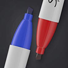 <b> 8 Chisel Tip Markers </b></br> Write in two ways: draw bold, broad lines or pivot and use point for details. 
