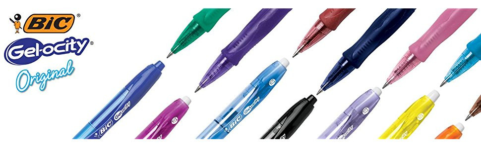 Velocity Gel Retractable Roller Ball Pen, 0.7 mm, Black - BICRLC11BK, Bic  Usa Inc