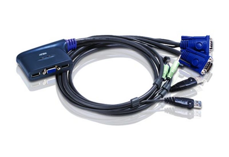2-Port USB VGA/Audio Cable KVM Switch (1.8m) 