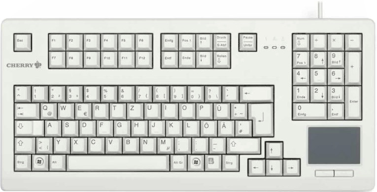 Compact Keyboard with Built-in Touchpad