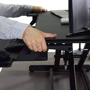 High Rise™ Height Adjustable Compact Standing Desk with Keyboard Tray