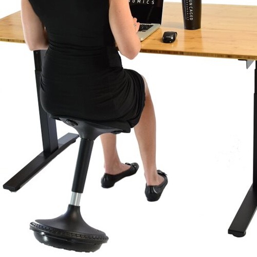 WOBBLE STOOL best standing desk stool tall ergonomic sit stand balance chair  – UncagedErgonomics