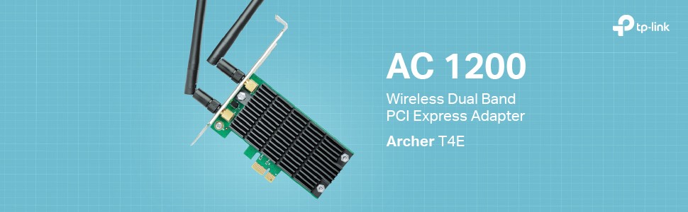  TP-Link Tarjeta WiFi PCIe AC1200 (Archer T4E) - Adaptador PCI  Express inalámbrico de doble banda 2.4G/5G, perfil bajo, conformación de  haz de largo alcance, tecnología de disipador de calor, compatible con