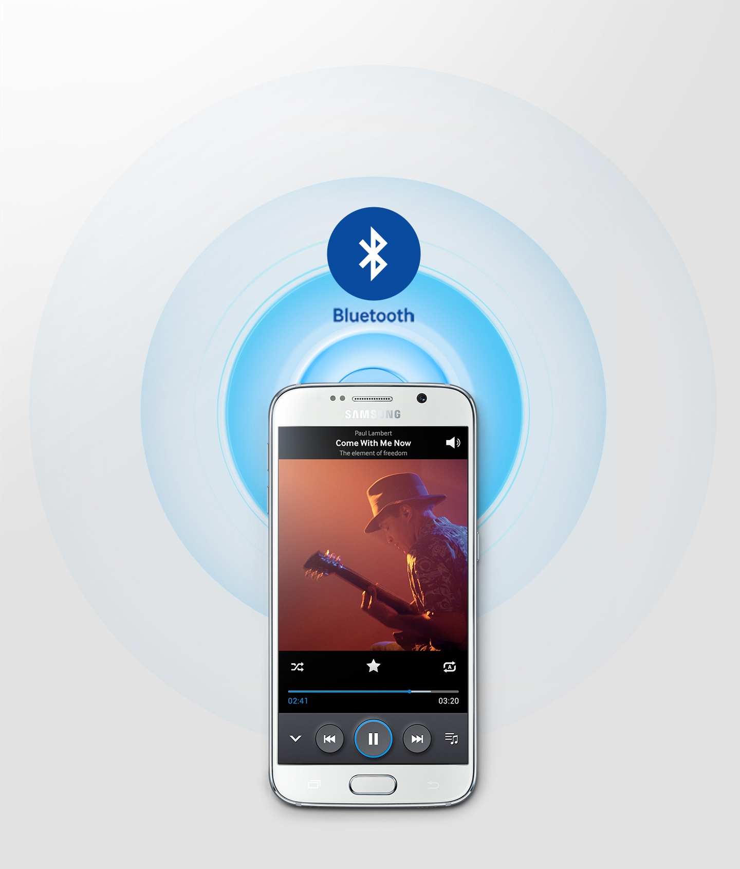 <h1><br><br>Music streaming<br> service via<br> Bluetooth</h1>