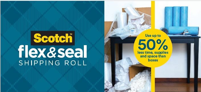 Scotch Flex & Seal Shipping Roll - 15 Width x 20 ft Length