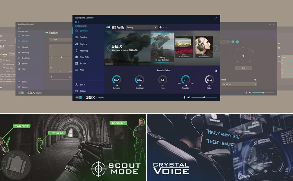 Sound Blaster 70SB180000000 AE7 Sound Board, HighFidelity 5.1 Audio