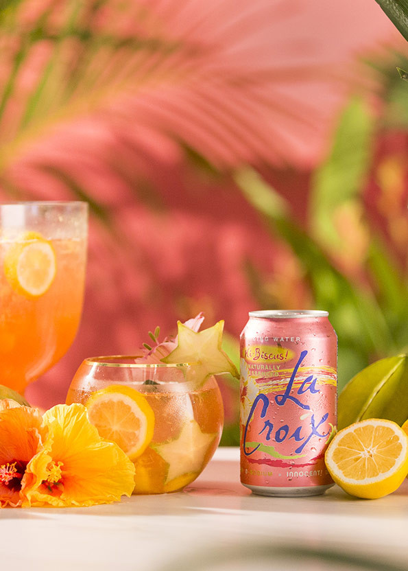 LaCroix Sparkling Water, Hi-Biscus, 8 Pack, 12 Oz, Carbonated
