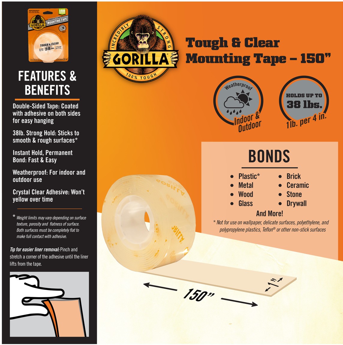 Double-Stick Foam Mounting Tape by Duck® DUC1289275