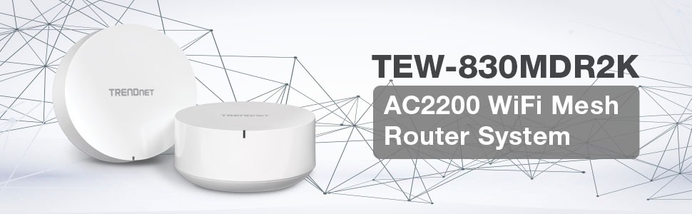 AC2200 WiFi Mesh Router System - TRENDnet TEW-830MDR2K