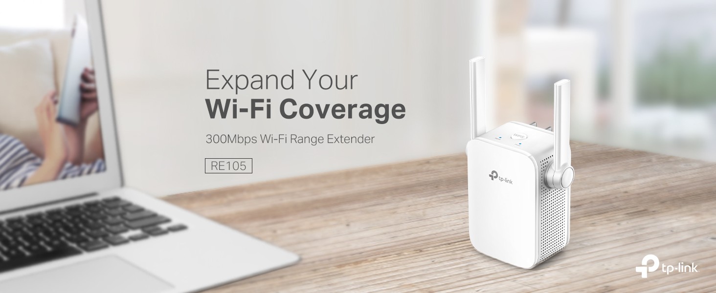 RE105, 300Mbps Wi-Fi Range Extender