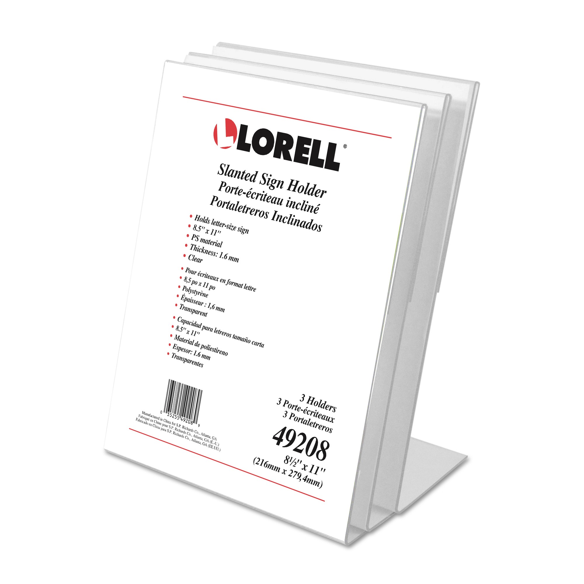 Lorell L-base Slanted Sign Holder Stand Zerbee