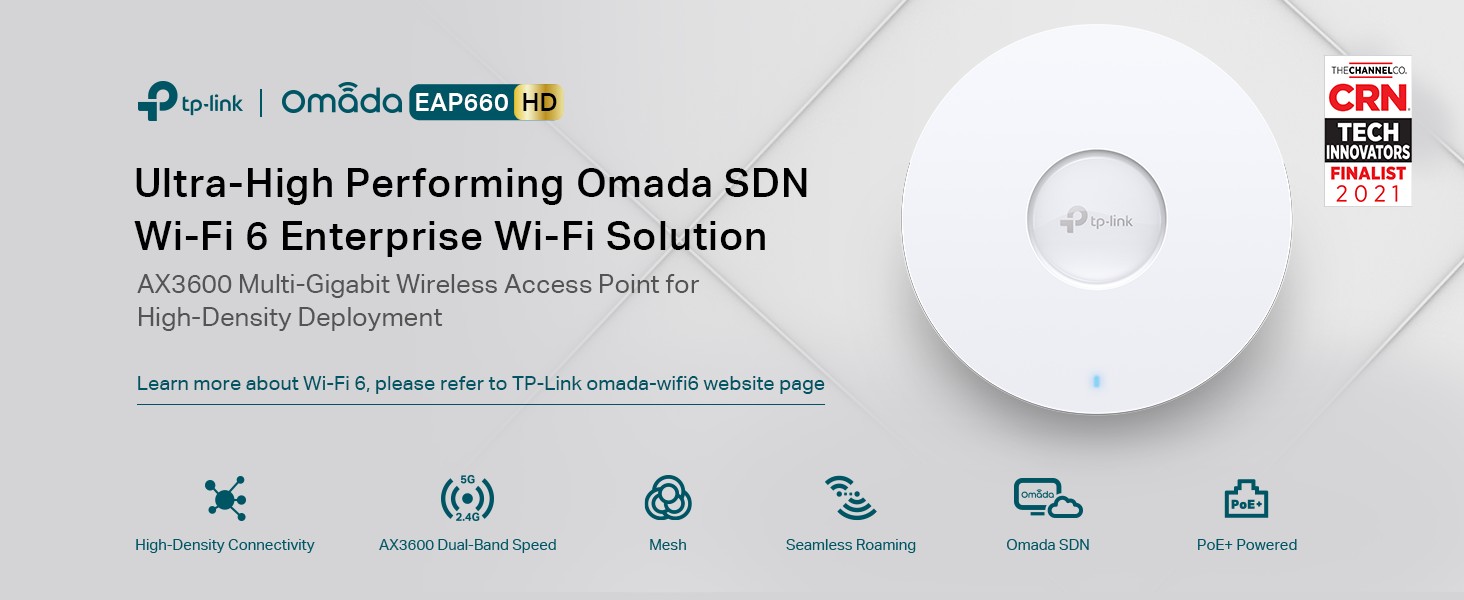 EAP660 HD, AX3600 High Density Multi-Gigabit Ceiling Mount Wi-Fi 6 Access  Point