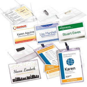 4x6 ID Badge Holders For Big Size Top Loading Vertical Inserts 