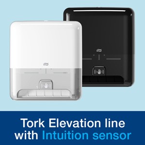 Tork Elevation Matic Hand Towel Roll Dispenser, 13.2 x 8.1 x 14.65, Black