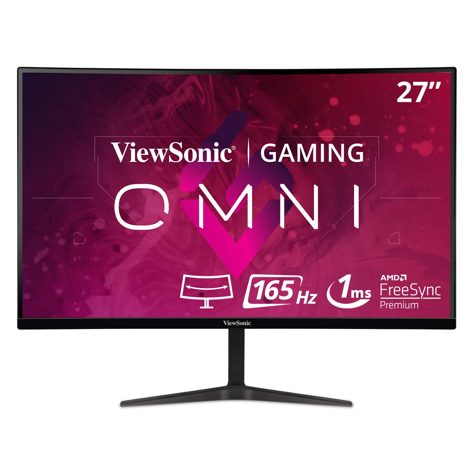 27 Inch Curved Gaming Monitor 144Hz 165Hz 2K,QHD 2560 x 1440p 1500R  Computer Monitor,16:9 Wide Display,1ms,FreeSync,98% sRGB,Eye Care HDR PC  Screen