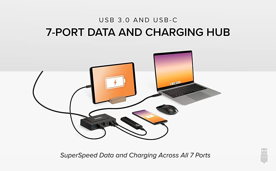 Plugable USBC-HUB7BC Hub USB/Firewire Adapters - COLAMCO.com