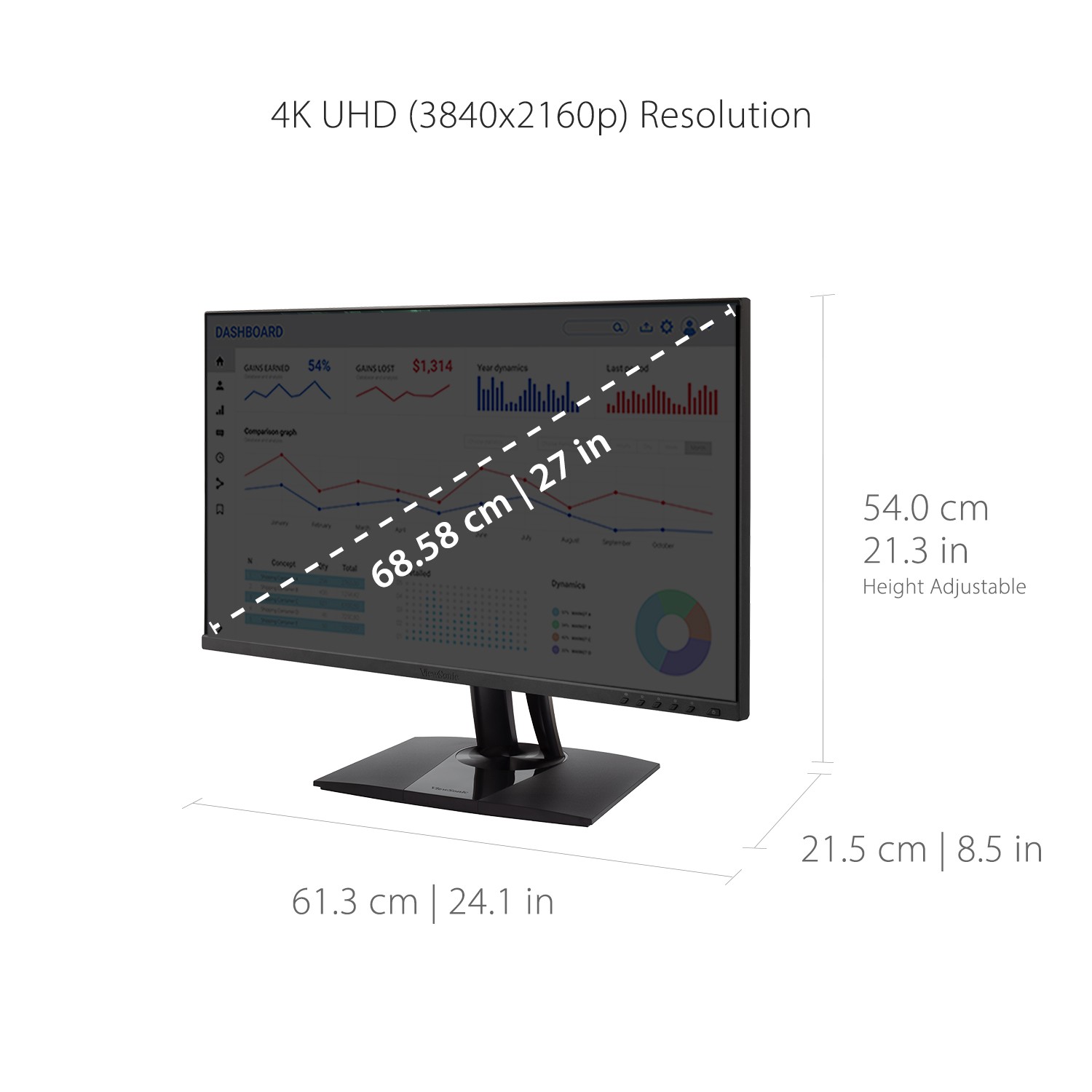 ViewSonic VP2756-4K - 27 4K UHD Professional Graphic Design