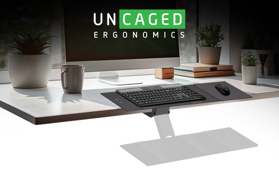 Uncaged ergonomics kt2 adjustable deals standing desk keyboard tray