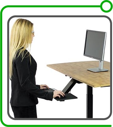 KT2 Ergonomic Sit Stand Under-Desk Computer Keyboard Tray for Standing  Desks accessories holder large adjustable height range angle negative tilt