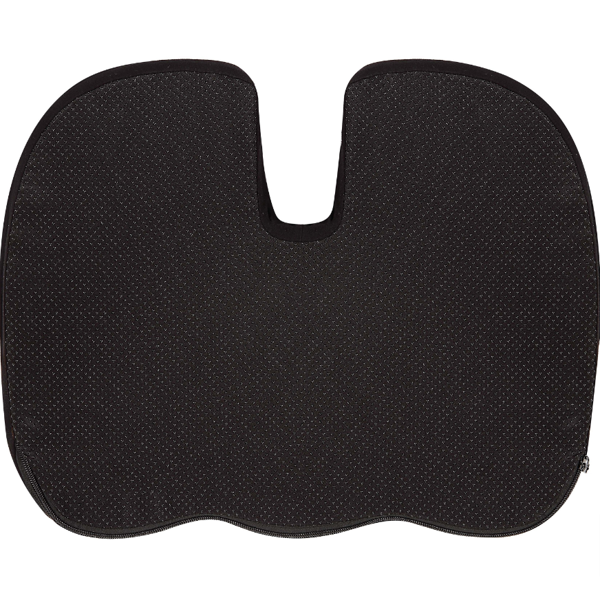 Cooling Gel Memory Foam Seat Cushion, Fabric Cover with Non-Slip  Under-Cushion Surface, 16.5 x 15.75 x 2.75, Black