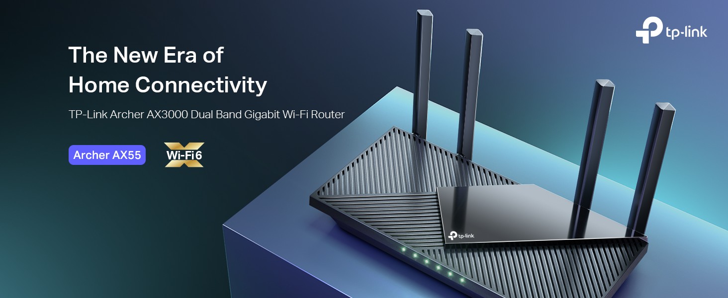 TP-Link Archer AX55 WiFi 6 AX3000 Smart WiFi Router - 802.11