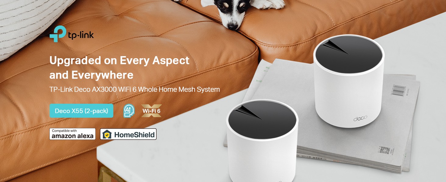 TP-Link Deco X55 Mesh Wi-Fi System with an Immersive Home 318 Platform