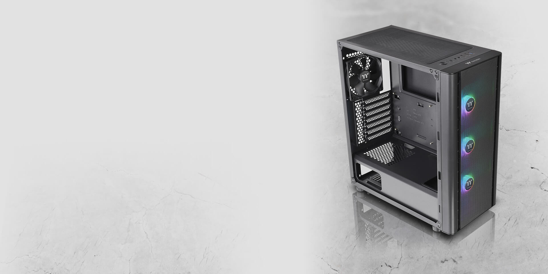 Caja PC Gaming V350 TG Thermaltake Mid Tower USB 3.2 ATX Negro