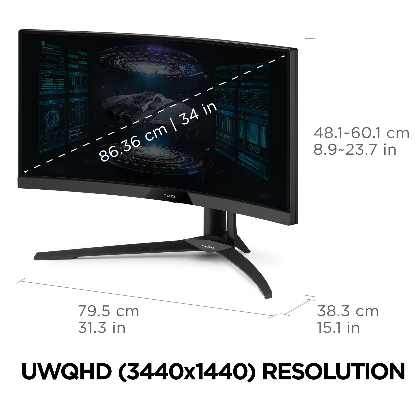 Monitor Gamer Curvo Led 34' 165hz Displayport Ultrawide