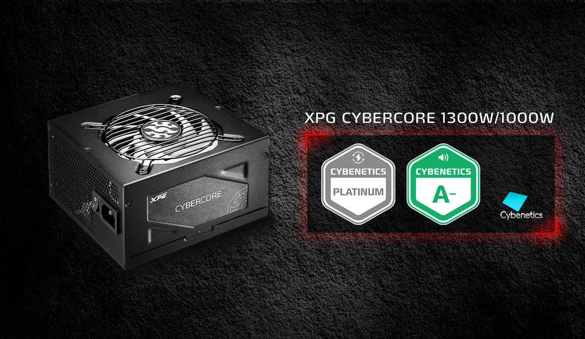 XPG CYBERCORE ATX Modular PSU 1000W 80 Plus Platinum 26 Connectors