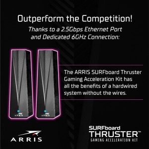 ARRIS Surfboard Thruster Wi-Fi 6E Gaming Acceleration Kit W6B