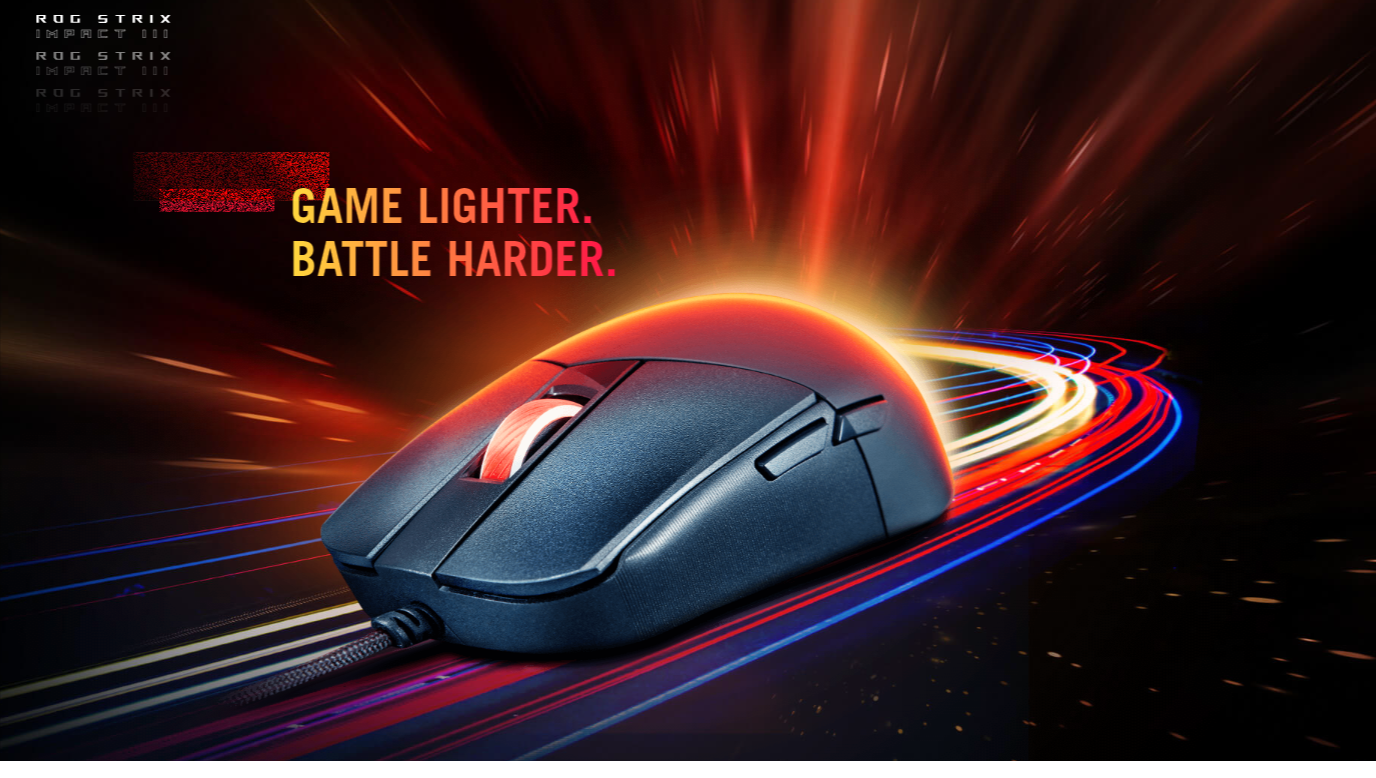 Asus ROG P518 ROG STRIX IMPACT III Gaming Mouse, Semi-Ambidextrous