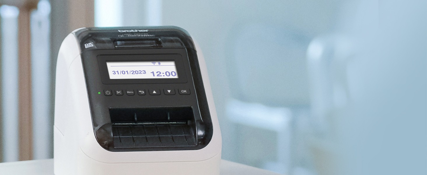 Brother QL-820NWBC Ultra Flexible Label Printer, 110 Labels/min Print  Speed, x 5.7 x 9.2