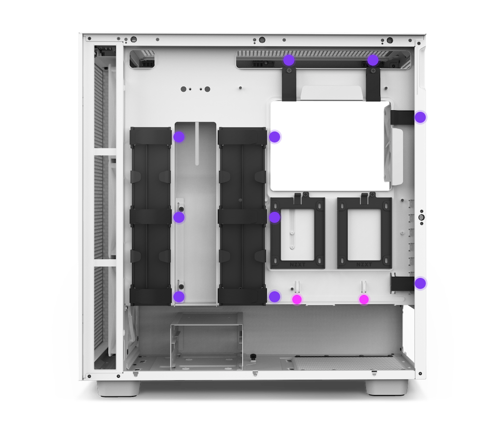 NZXT H7 Flow Mid-Tower Case (White) CM-H71FW-01 B&H Photo Video