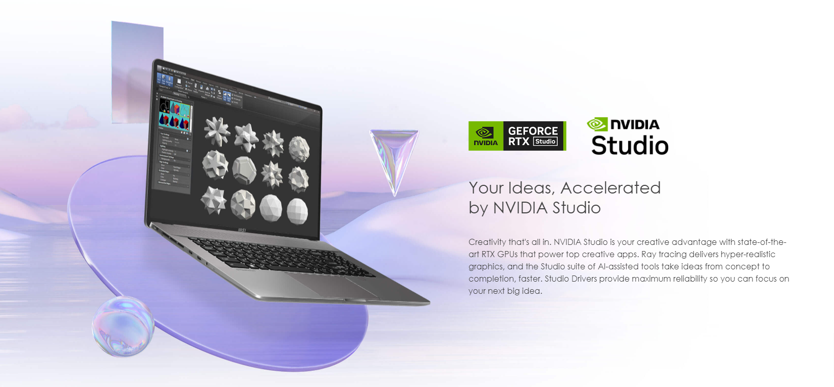 Your Ideas, Accelerated by NVIDIA Studio