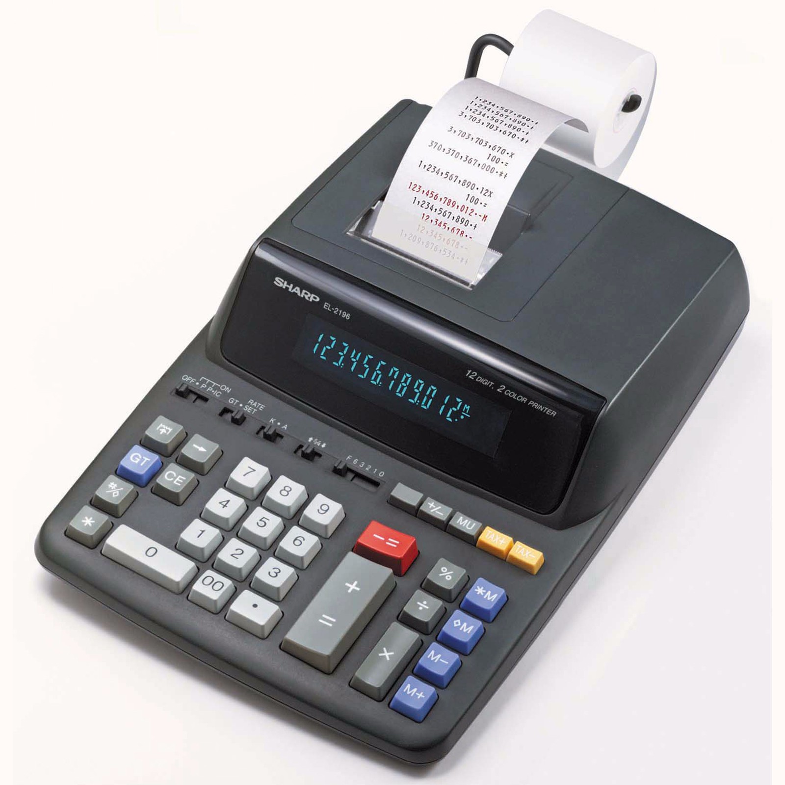 Sharp EL-2196BL 12 Digit Printing Calculator 3.7 LPS - 4-Key Memory, Heavy  Duty, Item Count - AC Supply Powered - 5