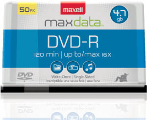 DVD-R 4.7GB DISC 50PK SPINDLE 