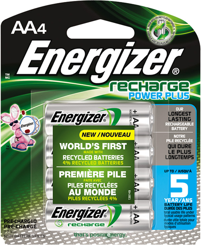 Energizer Recharge® Power Plus AA Rechargeable Batteries