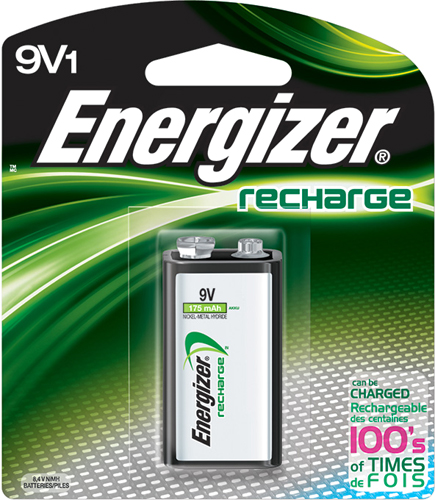 Energizer Recharge® 9V Rechargeable Batteries
