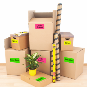 <b>Shipping</b><br>

These brightly colored labels are ideal for making information stand out on all your packages and papers, while still delivering a professional appearance. Hand write or print using our free software and pre-designed templates