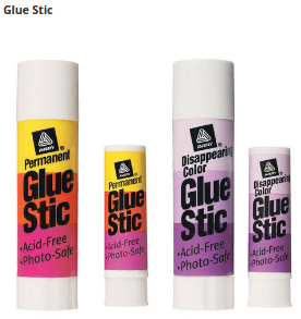 Glue Stic is the easy-to-use, solid adhesive in a twist-up tube that leaves no visible trace when dry. Its ideal for paper, cardboard, fabric and photos, so its great for arts and crafts.

