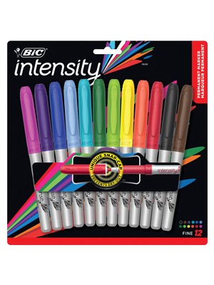 Fine Point Durable Fine Tip to Prevent Wear-Down New 36-Count Intensity Fashion Permanent Markers Assorted Colors 