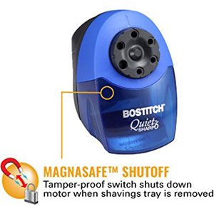 <p><b>MagnaSafe™ Safety Switch</b></p><p>Feel at ease letting your students empty the shavings tray as it is equipped with the tamper-proof, MagnaSafe™ Shutoff Technology. This skillfully prevents operation of the sharpener when the bin is removed.</p>